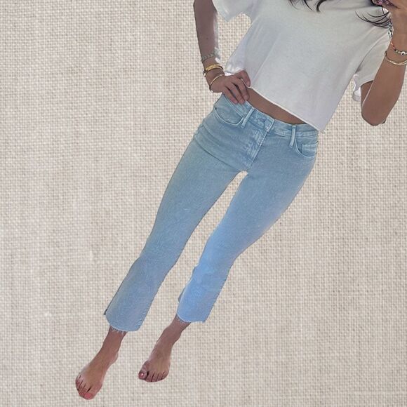 Mother The Insider Crop Step Fray Jeans - Picture 3 of 13